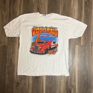 Vintage Hot Rod Car Racing T-shirt Size XL Volcano Rod Run 2007